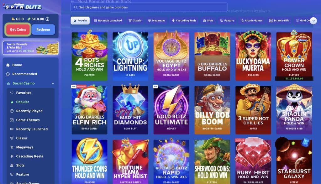 SpinBlitz Casino SweepsUS